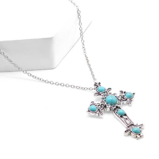 Desert Faith - Blue Necklace for wholesale by Sunset Marsh LLC