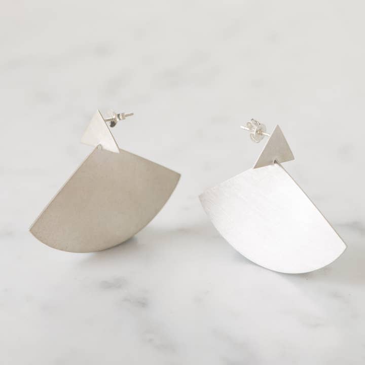 Brincos Fan Silver por atacado de Elodie Jewellery