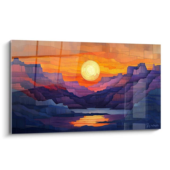 Tableau Gorge Lumineuse - edition coucher de soleil pour la vente par Walensky