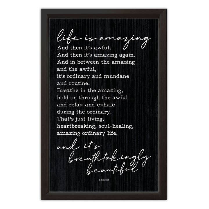 Life Is Amazing | Wood Sign for wholesale by Pinetree Innovations