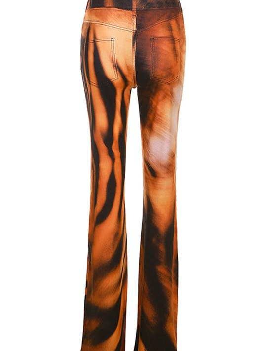 MARROM calças compridas com grafismo tigre para venda a revendedores na Faire3