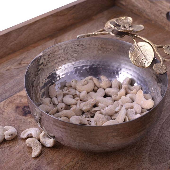 Gold Small Serving Bowl Textured Base for wholesale on Faire3