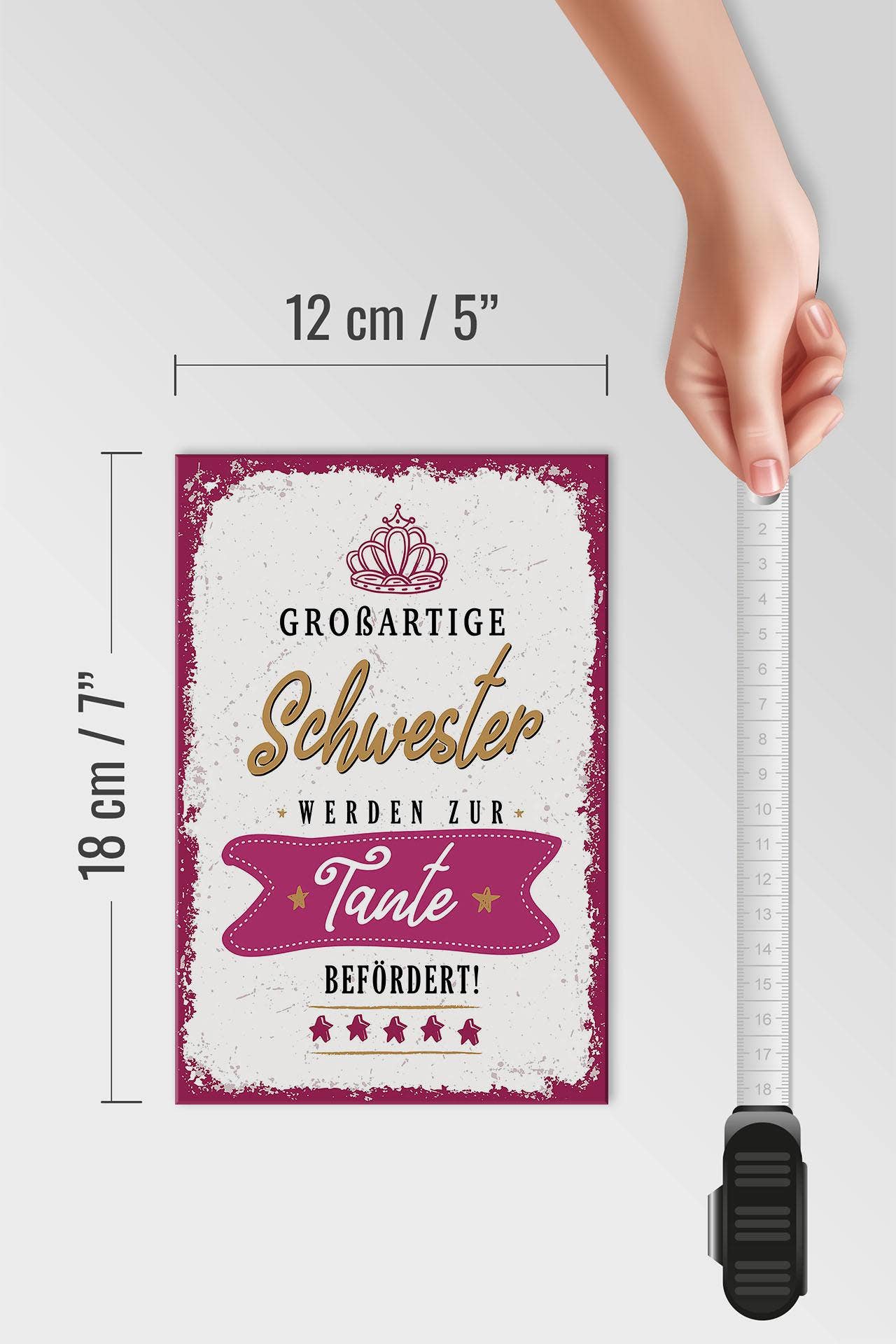 Femer - Wholesale Sign - Wooden sign saying Great sister become aunt 12x18 cm sign4