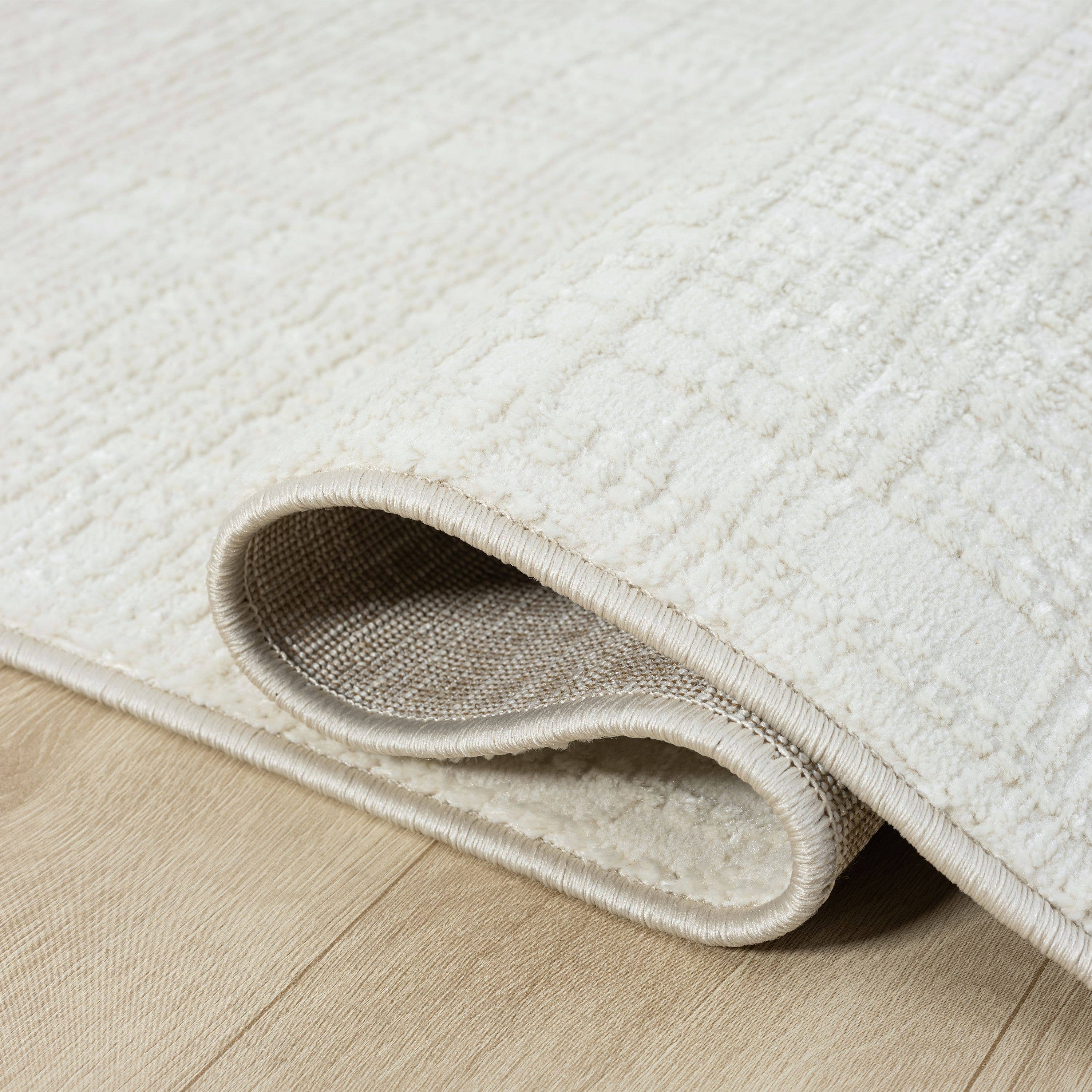 Abani Rugs - Wholesale Area Rug - Abani Neutral NTL200A Cream Textured Weave Area Rug4