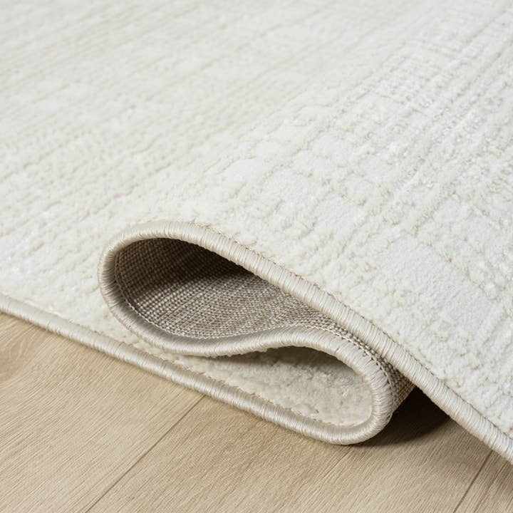 Abani Rugs - Wholesale Area Rug - Abani Neutral NTL200A Cream Textured Weave Area Rug4