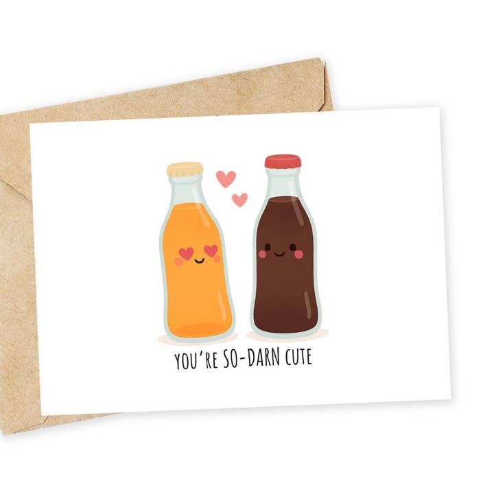 és TÃO FOFO: Cartão de agradecimento e amor da Soda por atacado de Chewy Lemon Studio