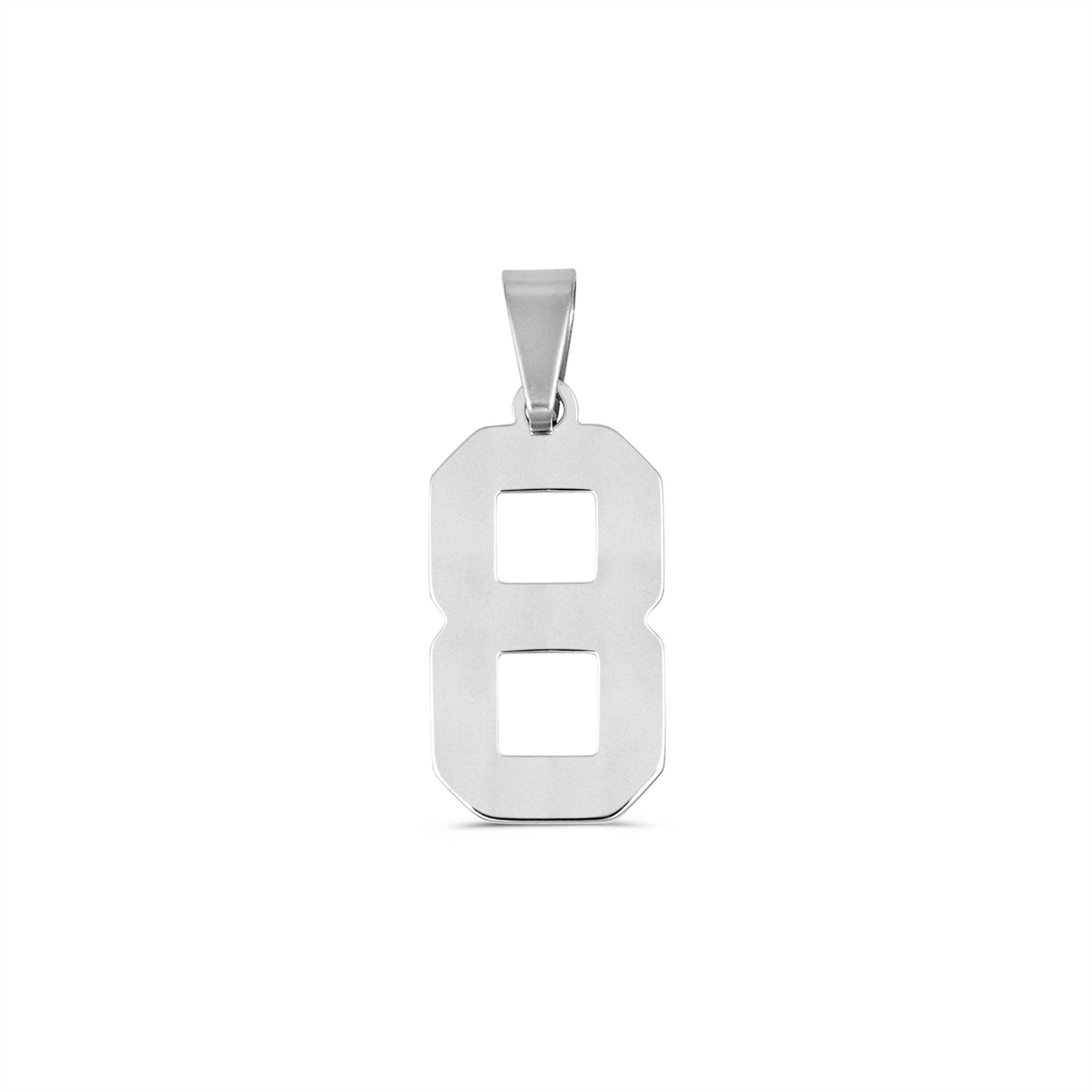 WJW - Wholesale Individual Charm/Pendant - Stainless Steel Sport Number Pendants8