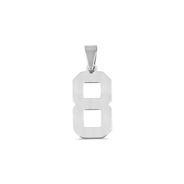 WJW - Wholesale Individual Charm/Pendant - Stainless Steel Sport Number Pendants8