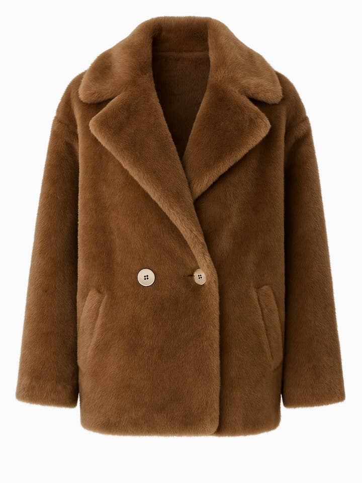 Chaqueta de piel marrón | NOTA: Plazo de entrega 5-7 días laborables para venta al por mayor de PINNED by K