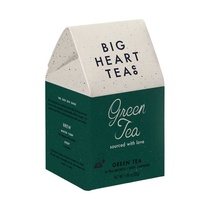 Grüner Tee, 10 Teebeutel für den Großhandel von Big Heart Tea Co.