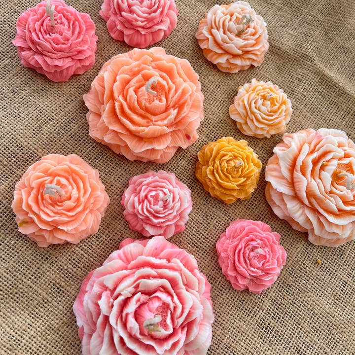 Kourage & co - Wholesale Novelty Candle - Peony Flower Candle