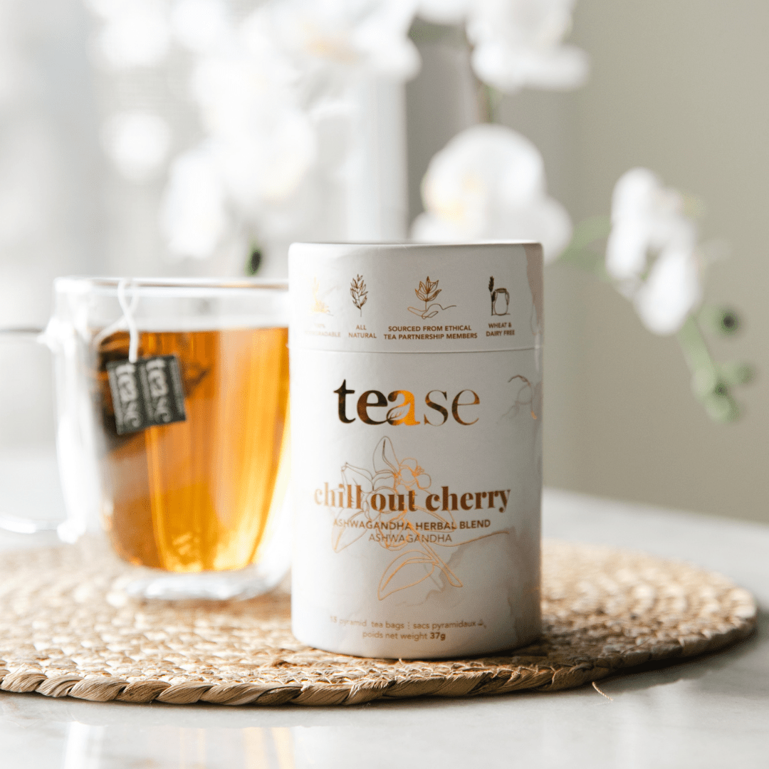 Tease | Wellness Tea Blends + Accessories - Wholesale Health/Detox Tea - Chill Out Cherry Ashwagandha Mushroom Adaptogen Tea Blend3