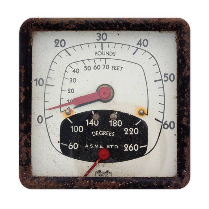 Pounds Feet Degrees Gauge Steampunk Mini Sticker 20 ct for wholesale by RetroPlanet