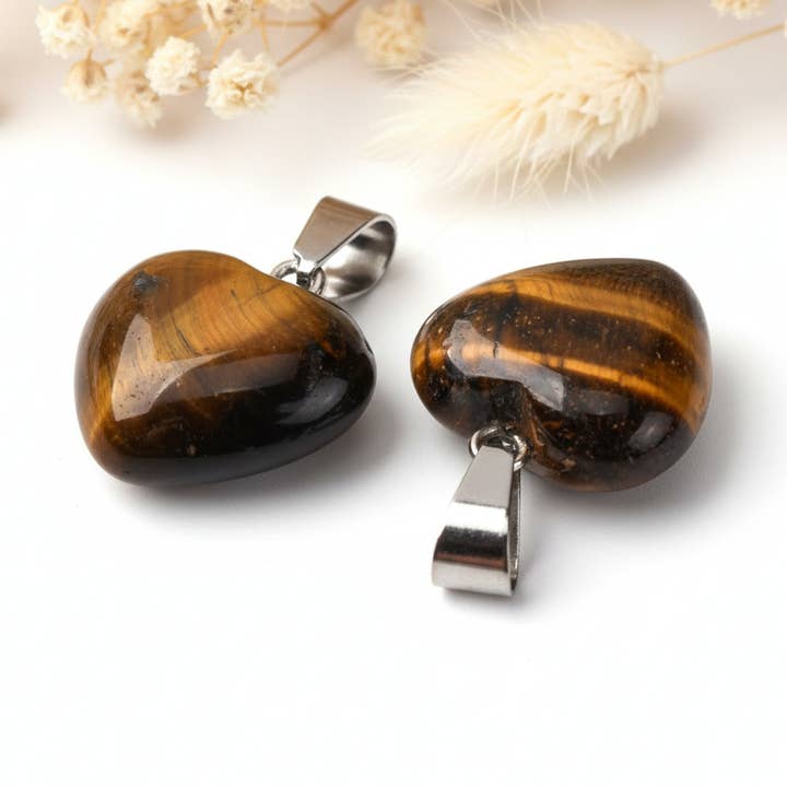 Tigeröga sten hänge för wholesale av Produtos Namasté