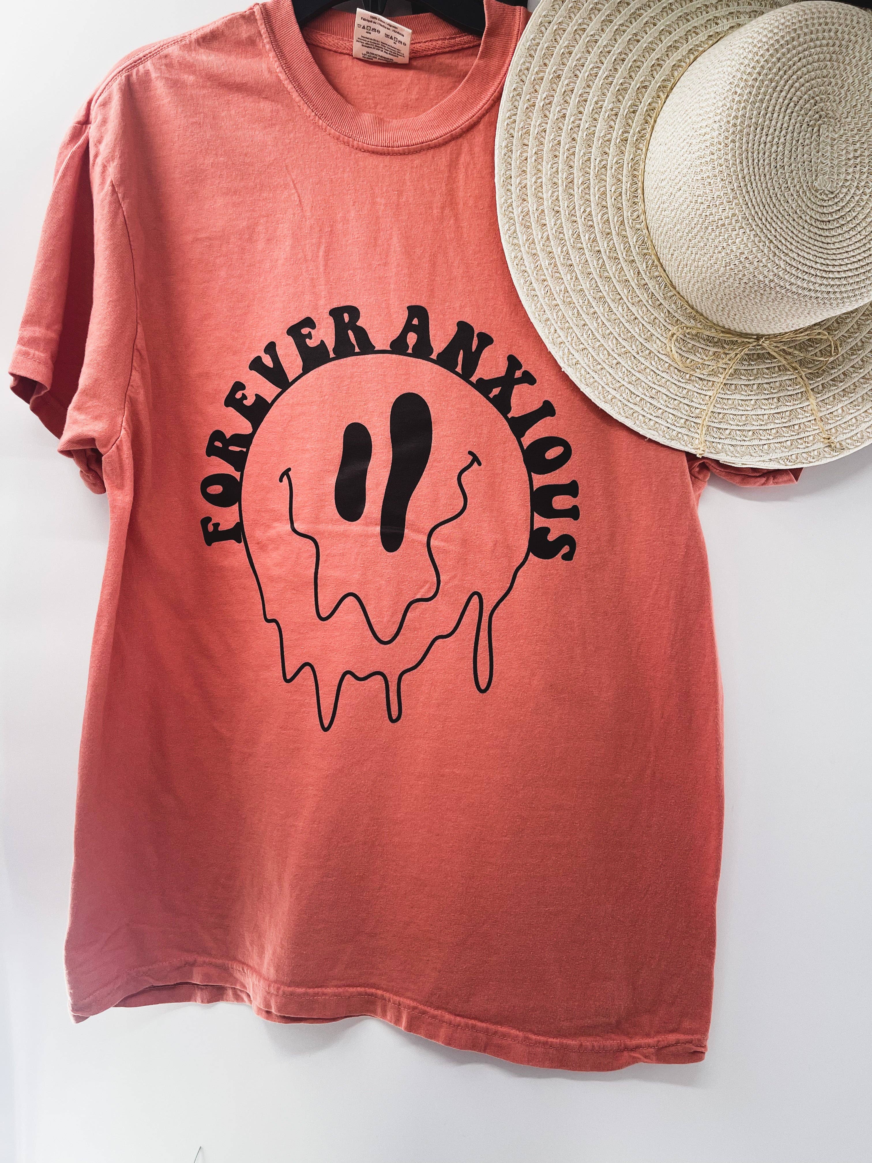 MiaIsabellas.co - Wholesale Screen Printed T-Shirt - Women's - Forever anxious tee2