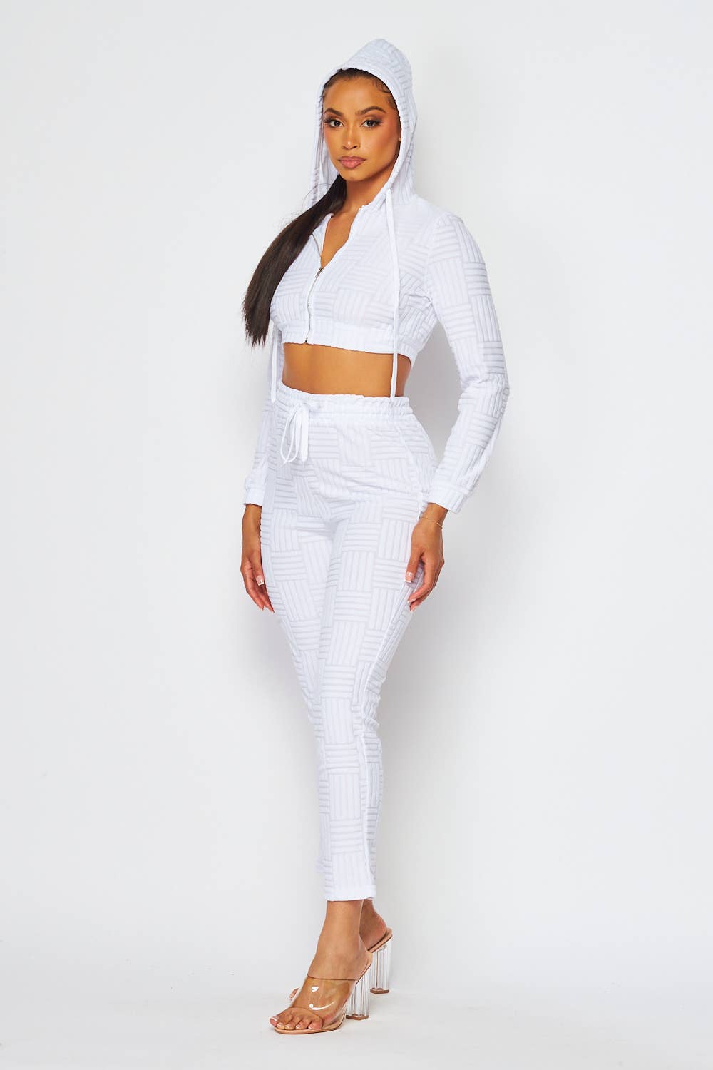 5besties inc – wholesale Top & pants set (NOT Loungewear) – Women's – CROP HOODIE JACKET AND PANTS SET11