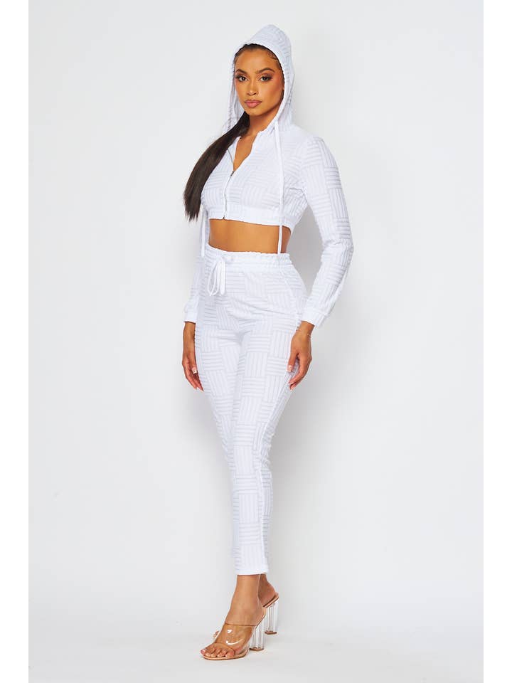 5besties inc – wholesale Top & pants set (NOT Loungewear) – Women's – CROP HOODIE JACKET AND PANTS SET11