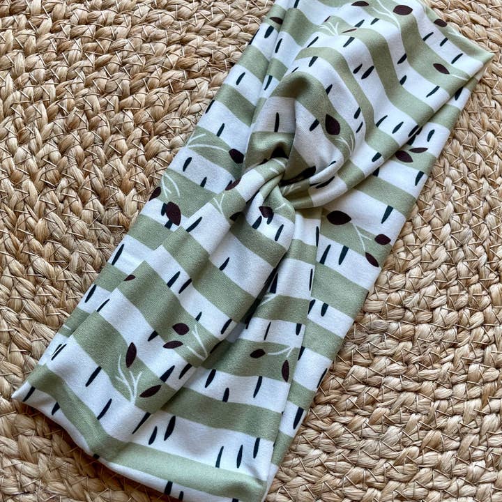 Designs by Rachel Joy - Wholesale Fashion Headband - Women's - Green Birch Knit Twist Headband