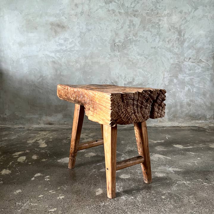 Office Objets - Wholesale Bench - Small organic bench in blonde Asian teak with four legs - Sepuluh18