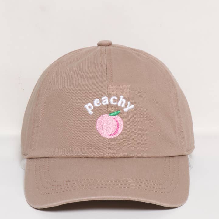 David And Young - Wholesale Baseball Cap - Women's - PEACHY EMBROIDERED COTTON BASEBALL CAP