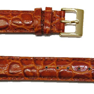 BRACELETS MONTRE ACH – Engroshandel Urrem/rem - Dame – 18mm guld krokodille læder urrem