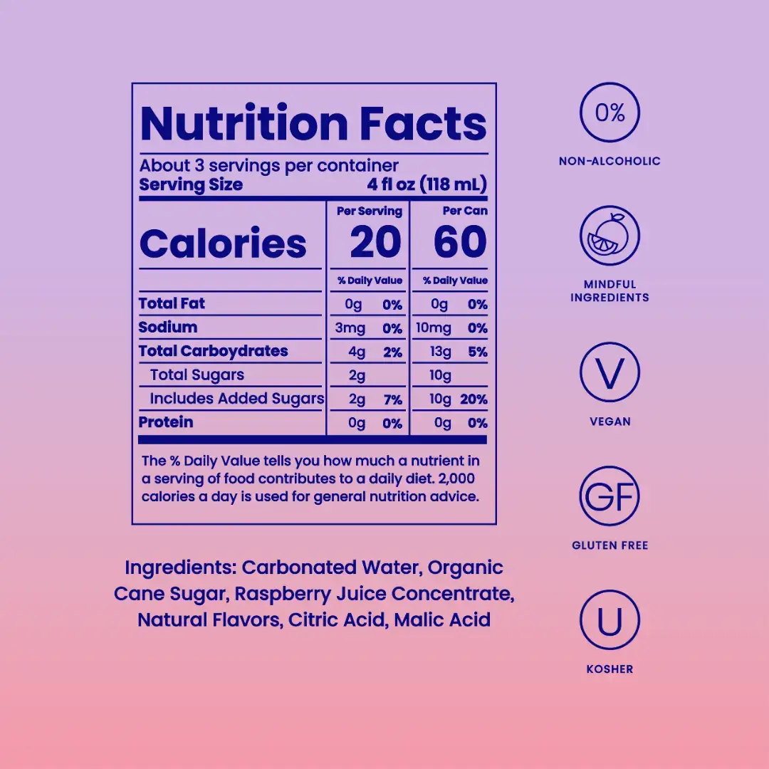 Mingle Mocktails - Wholesale Non-Alcoholic Aperitif/Mocktail - Raspberry Rosé Sparkling Mocktail (6 x 4pk)5