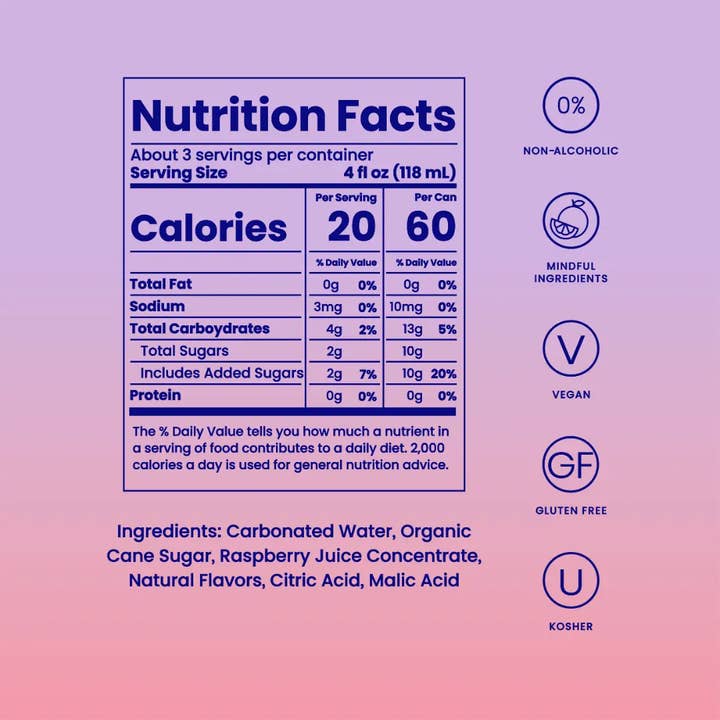 Mingle Mocktails - Wholesale Non-Alcoholic Aperitif/Mocktail - Raspberry Rosé Sparkling Mocktail (6 x 4pk)5