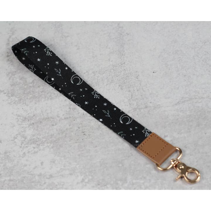 Shannon Talbott - Wholesale Keychain - Unisex - Witchy Crescent Moon and Stars Lanyard Wristlet Keychain3