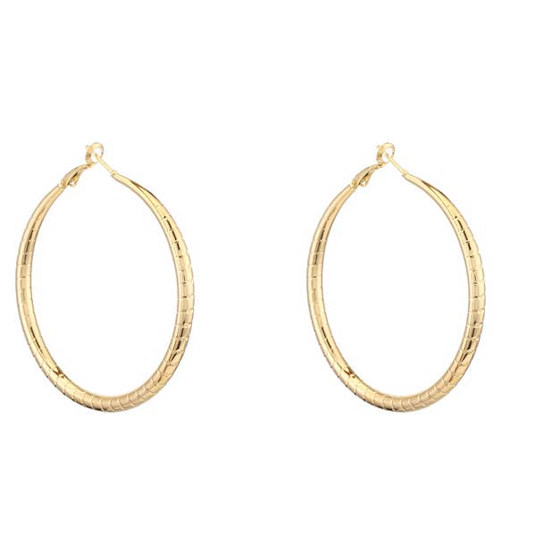 Modieuze metalen oorring voor dames, groot formaat voor wholesale door Nima Accessories Inc