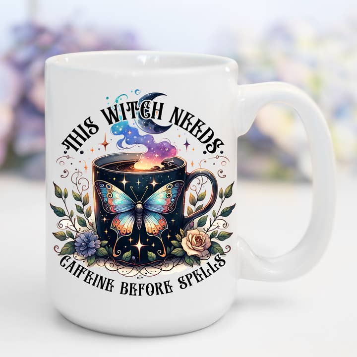 This Witch Needs Caffeine Before Spells | Witchy Mug for wholesale by AromaSarapy
