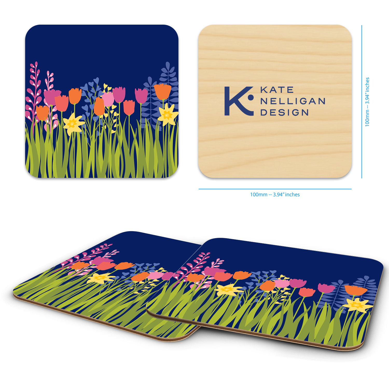 Trays4Us - Wholesale Coasters - Coastal 4"x4" Coaster Sets  By Kate Nelligan3