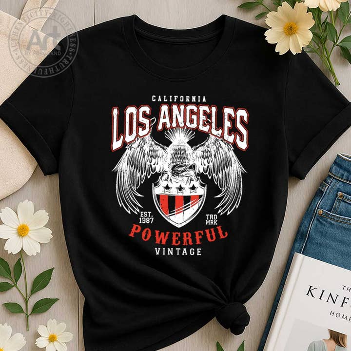 LA POWERFUL REGULAR TEE for wholesale by Art by Forgrand