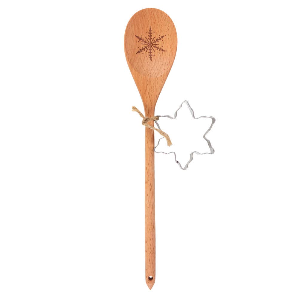 Something Different Wholesale - Wholesale Kitchen Spoon - Christmas Snowflake Wooden Spoon Baking Set1