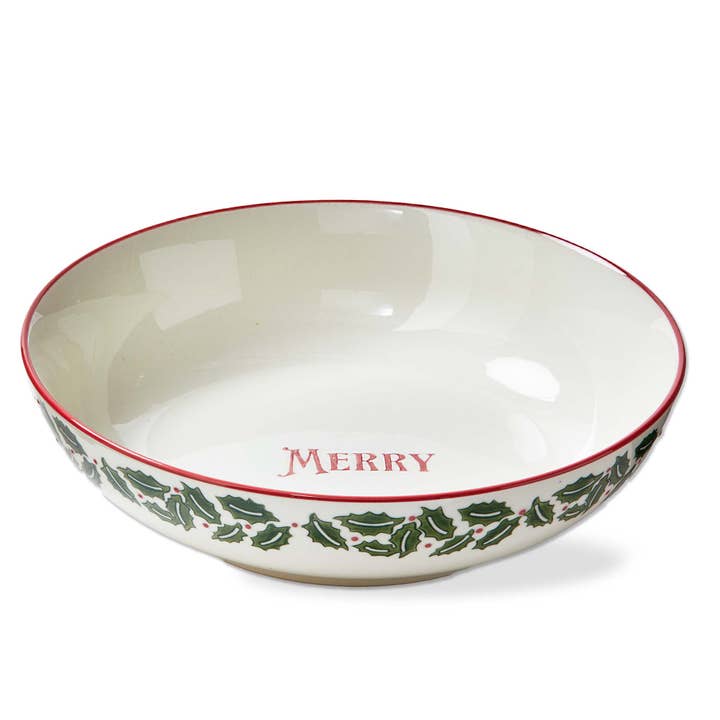 Tis The Season Serving Bowl Multi Stoneware Christmas for wholesale by tag
