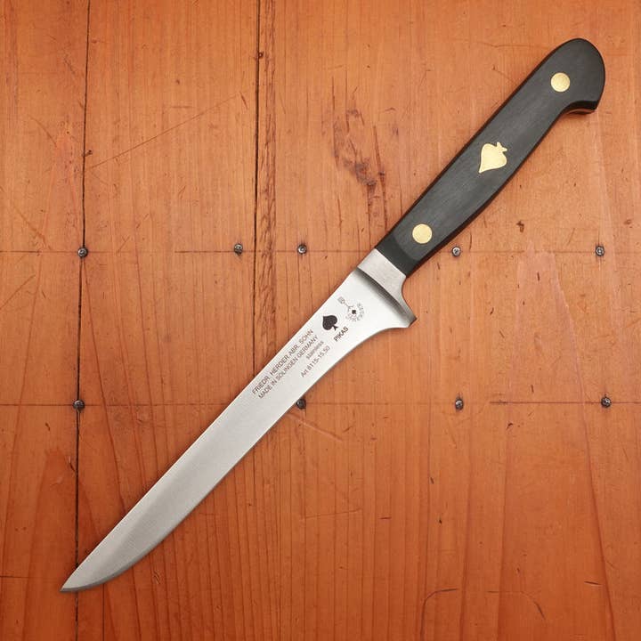 Friedr Herder Pikas 6.5” Stiff Boning Knife Forged Stainless POM for wholesale by Bernal Cutlery