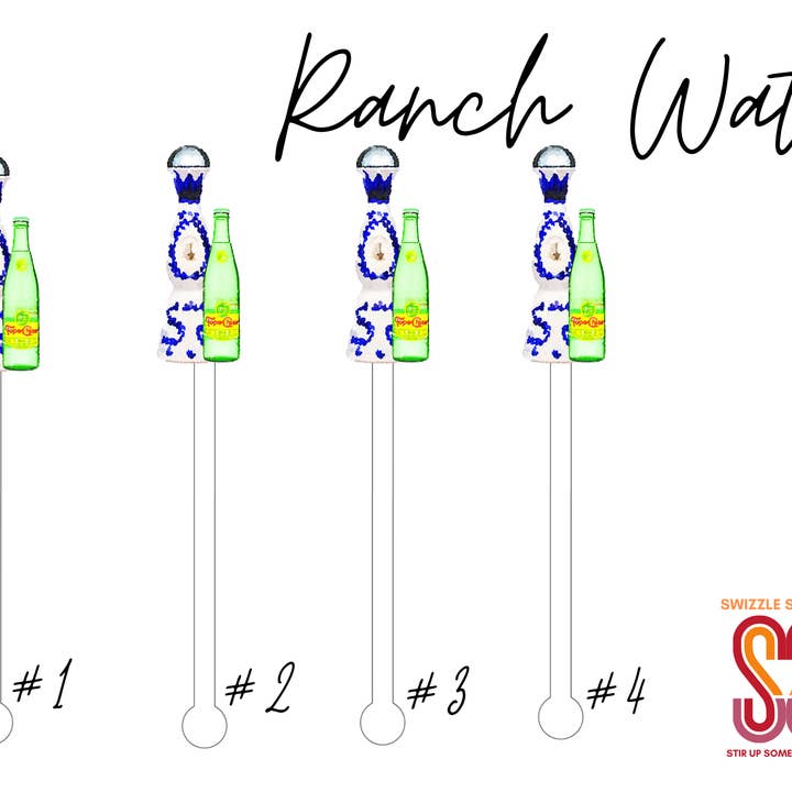 Bâtonnet à cocktail Ranch Water - Drink Swizzle pour la vente par Swizzle Stir Stix