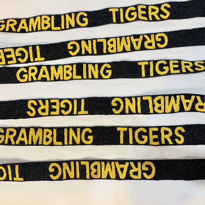 Grambling State (GSU) Beaded Purse Strap for wholesale by Mon Belle Amie