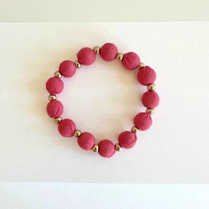 Humble Hilo – Großhandel Perlenarmband – Humble Hilo Sari Schmuck, Textilperlen- und Metallperlenarmband32