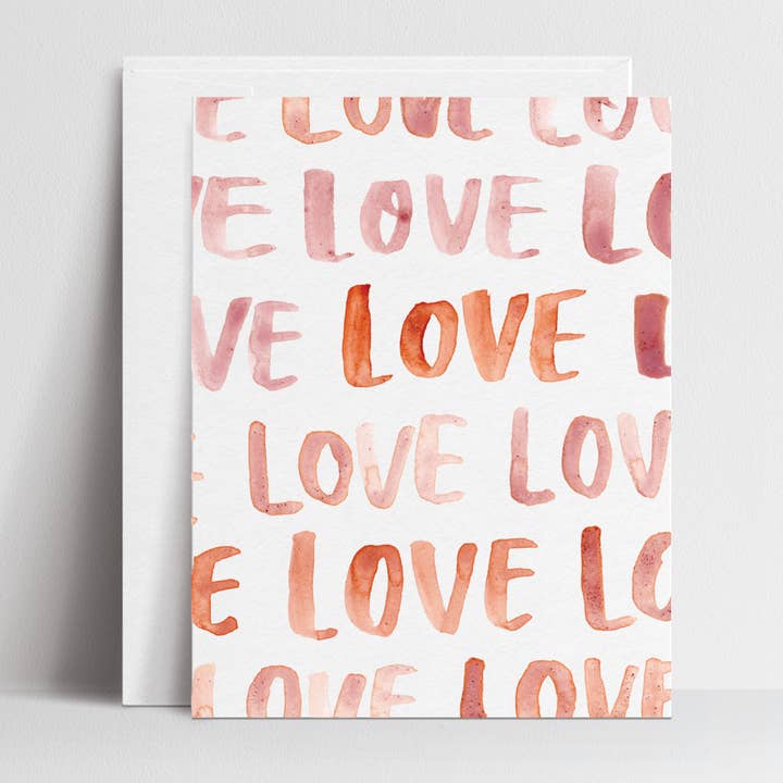 Paperfinger - Wholesale Love Card - LOVE (over and over) - Greeting Cards