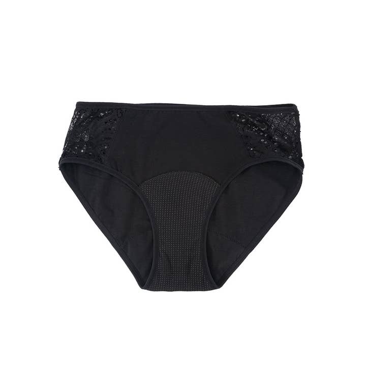 Noir Culotte Taille Moyenne en Coton for wholesale on Faire7