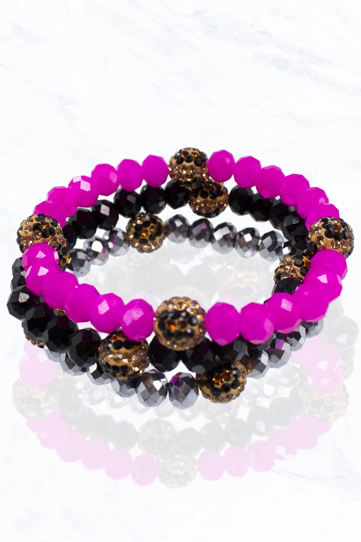 Suzie Q USA - Venta al por mayor Pulsera de cuentas - Pulsera Bola Bead & Leo Stone28