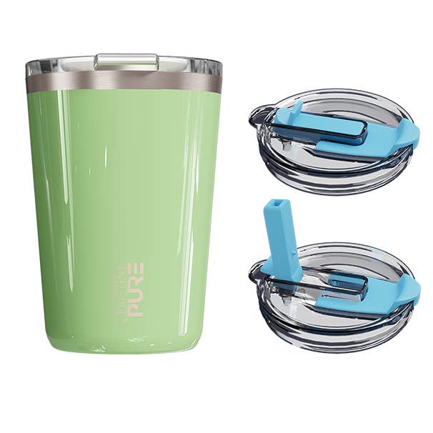 PURE Drinkware - Wholesale Insulated Mug/Tumbler - “Twistie” Stainless Steel Kids Cup with Straw – 14oz – Antimicrobial - Solid Colors2