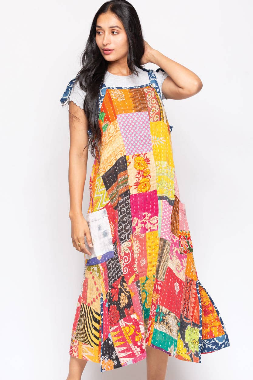 Sevya Handmade - Wholesale Dress - Women's - Reversible Kantha Cotton Sundress7