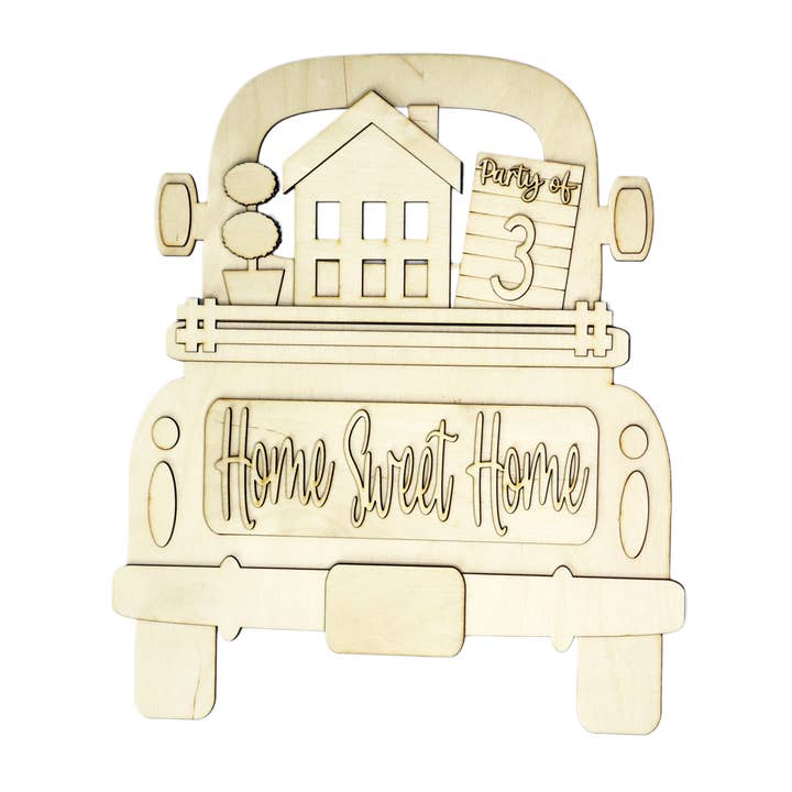 Home Sweet udskiftelige indsatser (lastbiler eller dørbøjle) for engroshandel hos Timber & Twine DIY