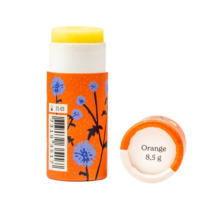 Lippenbalsam - Orange - in Papierverpackung für den Großhandel von Gustaf och Linnea