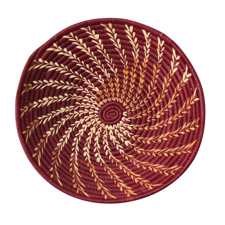 Ten Thousand Villages - Wholesale Basket - Burgundy Twist Basket1