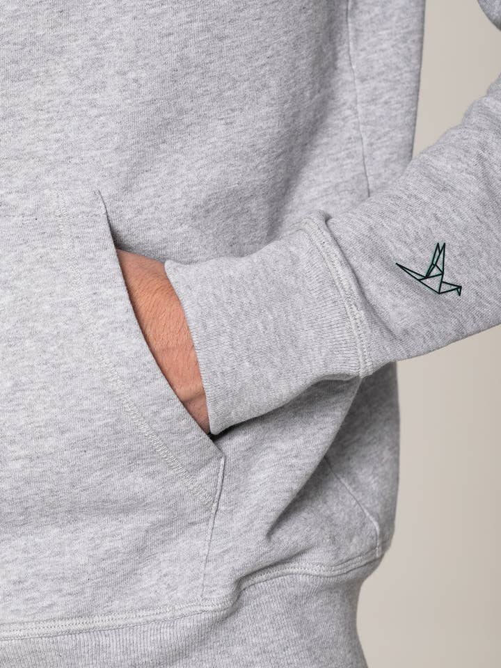 Felpa con cappuccio da uomo ORILABO Midweight Terry - Grey per la vendita all'ingrosso da parte di ORILABO Project