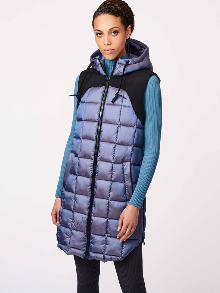 Wholesale Bernardo Box Quilt Long Hooded Vest for your store - Faire