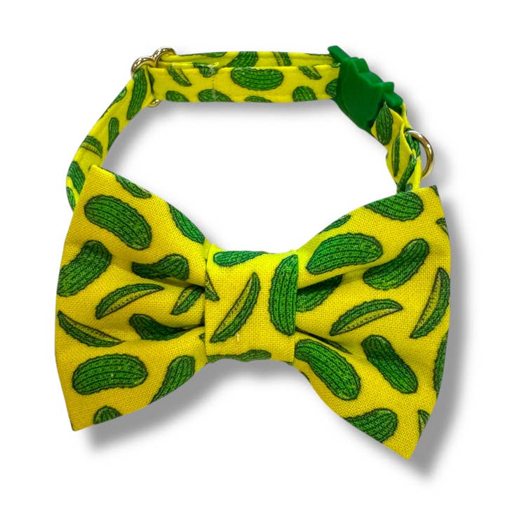 Laço para Gato - Pickles em amarelo por atacado de Whiskers Crafts