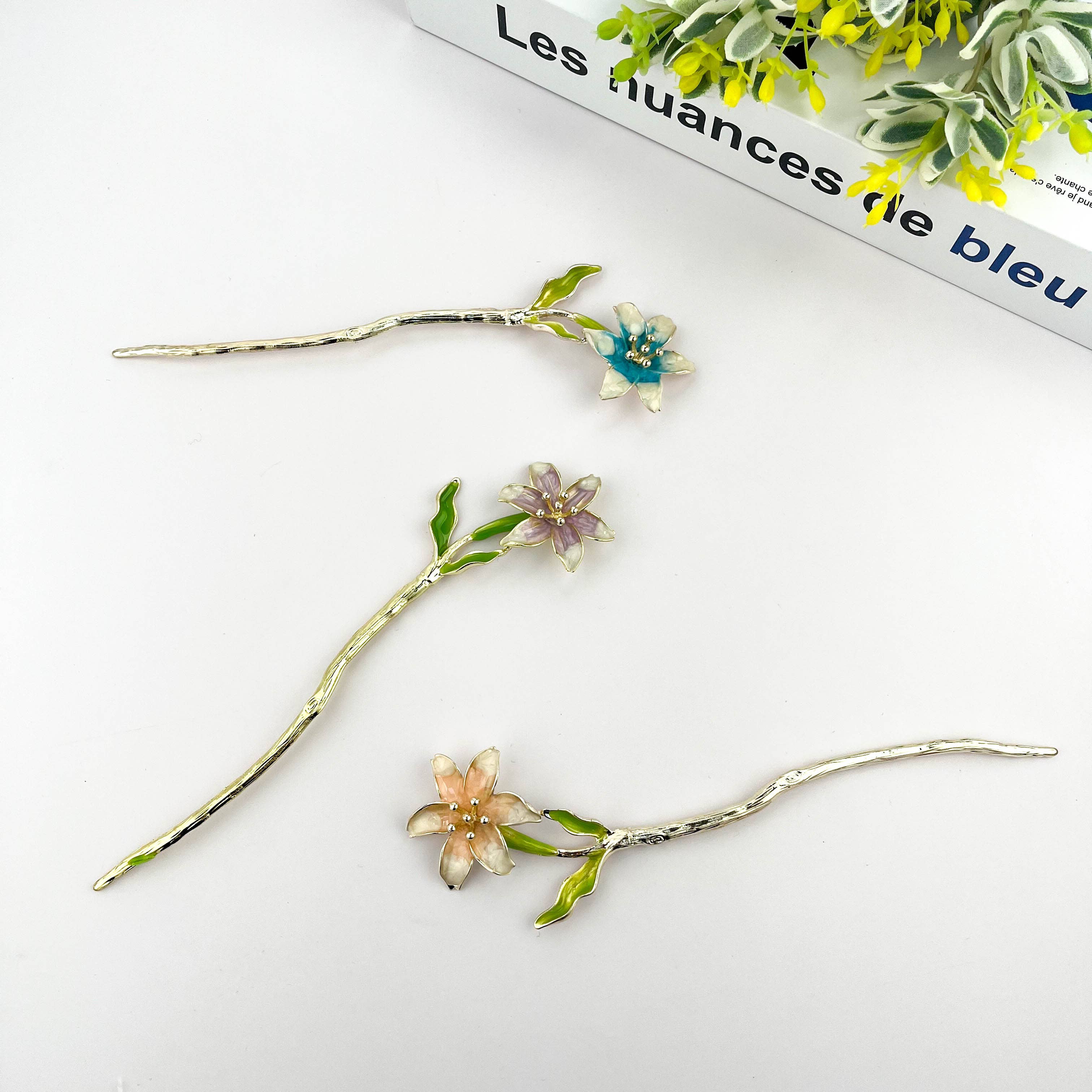 TheDivaSoap - Wholesale Hair Pin - Lily Hairpin, Flower Hair Accessories4